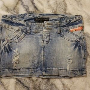 Denim mini skirt